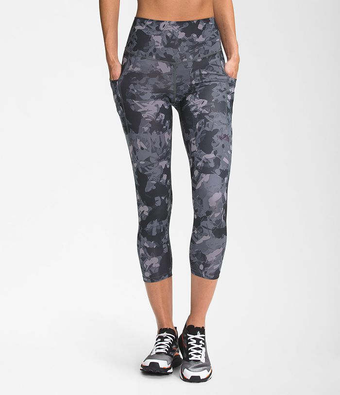 The North Face Leggings Dames Printed Motivation High-Rise Pocket Crop UOVB78210 - Zwart